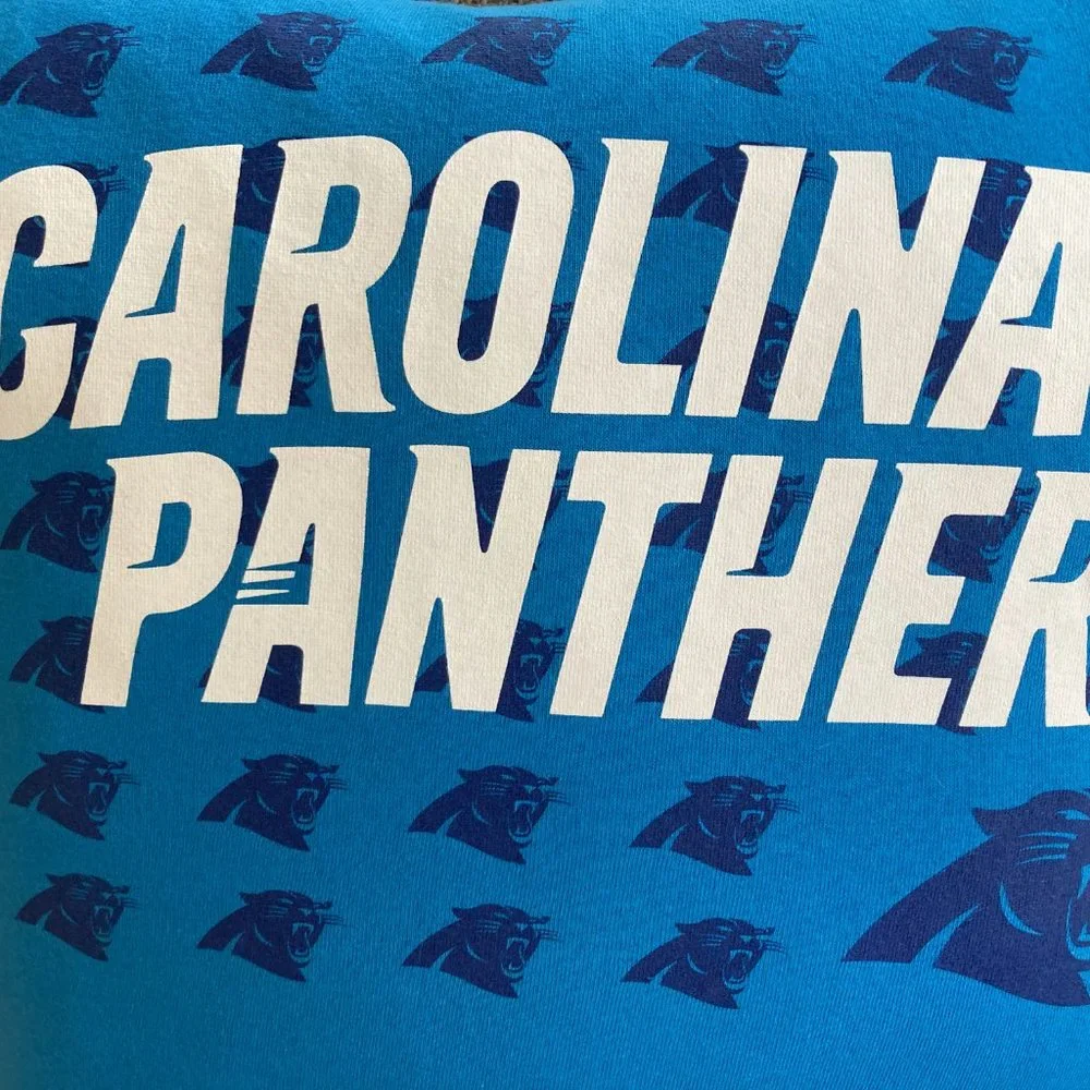 Carolina Panthers NFL Football upcycled T-shirt 16x16 throw pillow cover